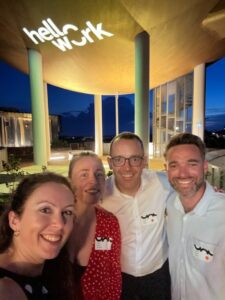 Julien Chevalier (Fondateur Orhatek) et Florian Miñana (Associé et consultante RH), à la Summer Party de Hellowork