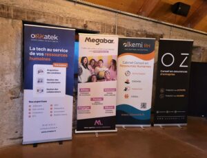Défi RH 3 à Nantes - photo des kakémonos des partenaires